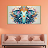 Boho Vintage Ganesha Canvas – Artistic Hindu God Decor
